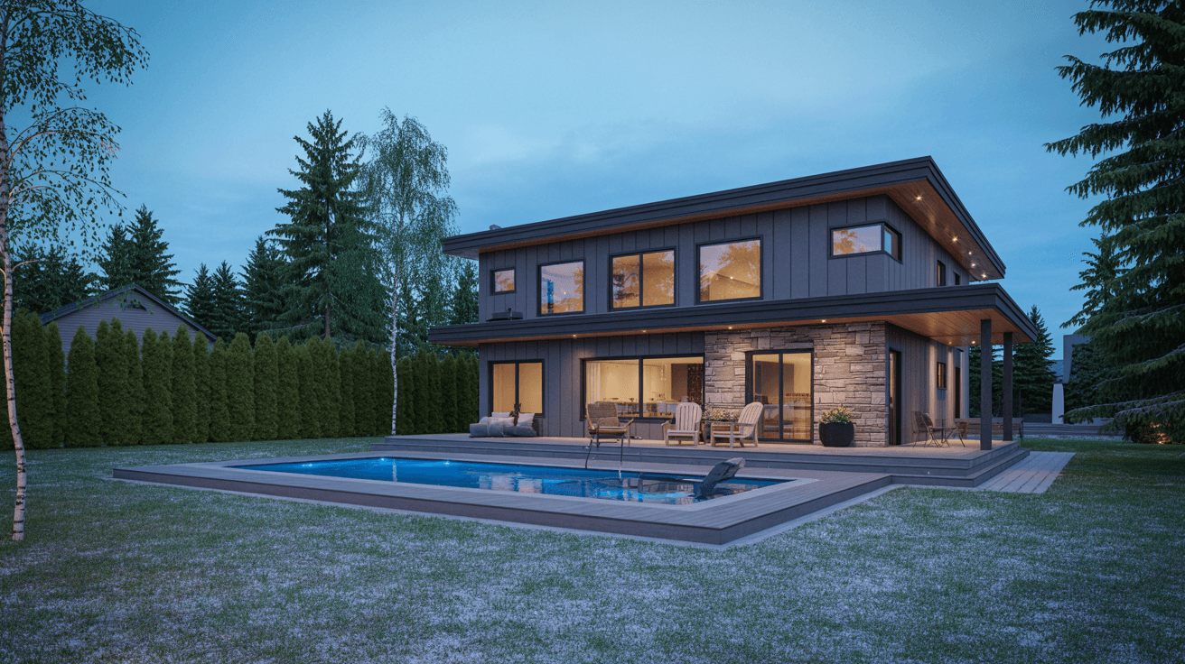 Maison moderne avec piscine